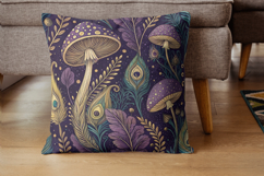 Opulent Mushroom Tapestry Seamless Print, Seamless Pattern Product Image 4