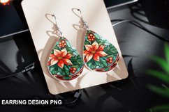 Stained Glass Christmas flowers Earring Design Product Image 1