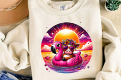 Hello Summer Sublimation, Funny Cow Png Product Image 4