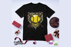 Camo Drip Softball SVG PNG |Softball Sublimation Design Product Image 4