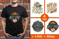 Father's Day Sublimation Design PNG/Father’s Day Print Set Product Image 4