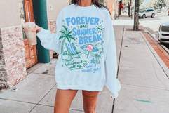 Forever On Summer Break PNG, Preppy Summer Sublimation Product Image 4