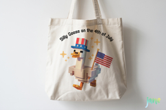 Blocky-Style 4th of July Goose PNG Product Image 4