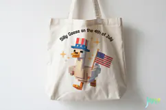 Blocky-Style 4th of July Goose PNG Product Image 4