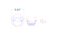 Hippo Baby Name Sign SVG laser cut file for Glowforge Product Image 3