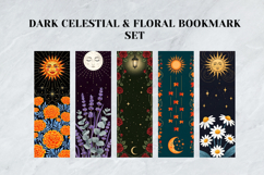Dark Celestial &amp; Floral Bookmark Set,Mystic Moon &amp; Gothic Product Image 4
