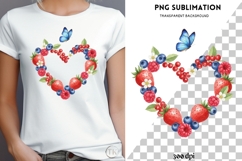 Berry heart png design for T-shirts Product Image 4