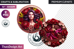 International Women's Day Round Cliparts &amp; Backgrounds PNG Product Image 1