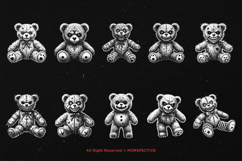 10 Bundle Dark Art Bear Doll Gothic Horror Grizzly Beast Product Image 6