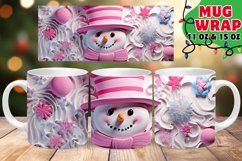 Captivating Winter Magic: 3D Christmas Mug Wrap Product Image 1
