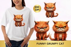 3 PNG Sarcastic Funny Grumpy Cat, Cat sublimation Bundle Product Image 1