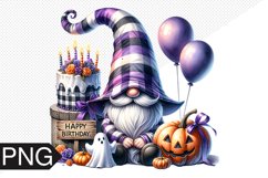 Halloween Gnome Sublimation, Gnome Clipart PNG Product Image 1