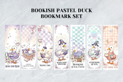 Bookish Pastel Duck Bookmark Set,Cute Reading Duck Art Product Image 4