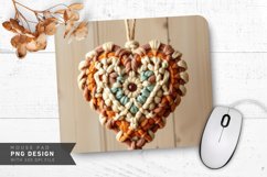 Macrame Heart Mouse Pad PNG Design Product Image 1