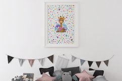 Giraffe girl Colorful Watercolor JPG Product Image 5