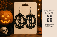 Vintage Halloween Earrings SVG - Laser Cut Spooky SVG Product Image 1