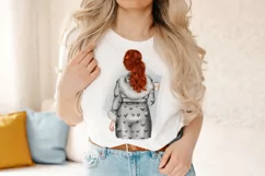 Cosy House Coat Girls Sublimation Bundle|6 PNG Files 300 DPI Product Image 5
