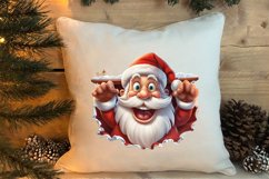 Christmas Santa Claus Peeking Clipart PNG Product Image 4