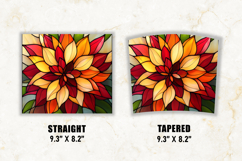 Stained Glass Dahlia Flower Tumbler Wrap | 20 oz tumbler Product Image 2