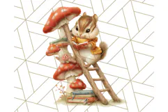 Acorn Village Clipart PNG, Fall Animal Png Product Image 4
