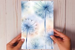 Watercolor dandelions digital paper Backgrounds, Product Image 5