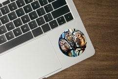 Owls Round Sublimation | Stained Glass Circular Sublimation Product Image 4