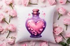 Pink Valentines Day Hearts Clipart, Valentine Hearts Clipart Product Image 4