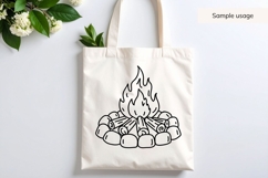 Hand Drawn Fall Campfire SVG Product Image 4