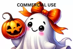 Trending Halloween PNG, Coquette Ghosts & Stylish Product Image 5