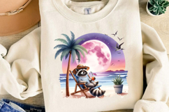 Summer Raccoon Sublimation, Summer Png Product Image 4