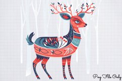 Scandinavian Christmas Reindeer Clipart Bundle Product Image 7