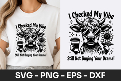 Funny Cow Sarcastic Quote Design SVG PNG Product Image 1