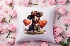Vintage Valentines Farm Animals Clipart, Valentines Couple Product Image 4