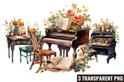 Vintage Floral Writing, Vintage Floral Writing Clipart Product Image 1