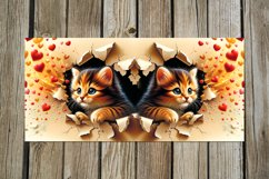 Valentine animals | cat mug love watercolor design Product Image 4