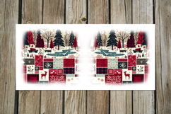 Christmas patchwork landscape | 4 Sublimation Mug designs Product Image 4
