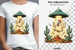 UFO chicken png design for T-shirts Product Image 4
