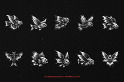 10 Bundle Dark Art Flying Fish with wings Aquatic Ocean Product Image 6