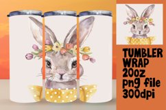 Charming Bunny in Bloom Tumbler Wrap 20oz Product Image 1