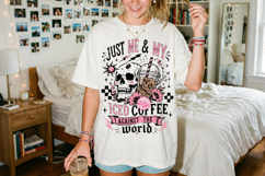 Skeleton Iced Coffee Lover PNG, Trendy Coquette Caffeine Product Image 4