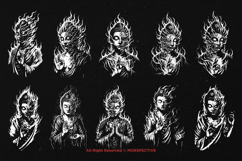 10 Bundle Dark Art Buddha Burning Fire Demon Dharma Product Image 6