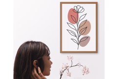 Minimal Botanical Line Art Flower Embroidery Design Product Image 4