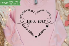 Self Love Valentine PNG Heart Christian | Valentine Quote Product Image 3