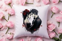 Gothic Valentines Day Clipart, Valentine Skeleton Product Image 4