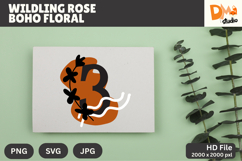 Wildling Rose Boho Floral Monogram Product Image 1