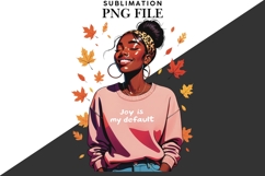 Motivational Autumn melanin woman png Product Image 4