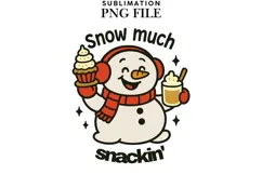 Snowman snack squad png design for T-shirts Product Image 1
