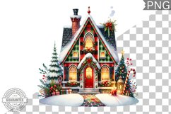 Christmas House Sublimation - Clipart PNG Design Product Image 1