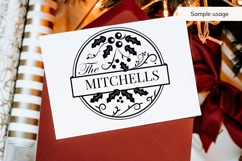 Christmas Family Name SVG - Holly Product Image 4