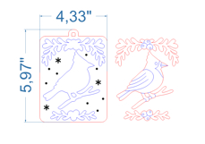 Christmas Ornament SVG laser cut files for Glowforge Product Image 4